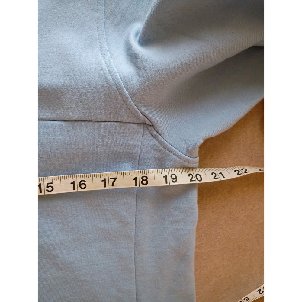 Woolx Charlie Merino Wool Pullover Women's Sz L Blue Zip Pockets - Picture 6 of 7